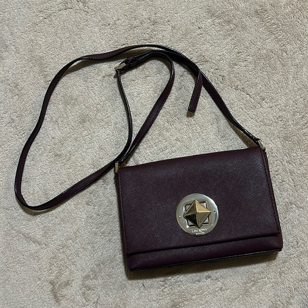 Kate spade crossbody bag maroon